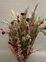 Dried Flowers a Splash of Pink