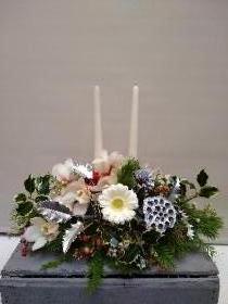 Christmas 2 Piece Candle Table Centre
